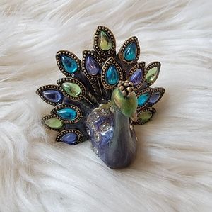 Peacock Glass Home Decor